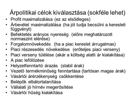 Árpolitika értékesítési Politika Kommunikációs Politika Ppt Letölteni