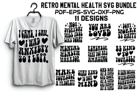 Retro Mental Health Svg Bundle Graphic By Creativekhadiza124 · Creative