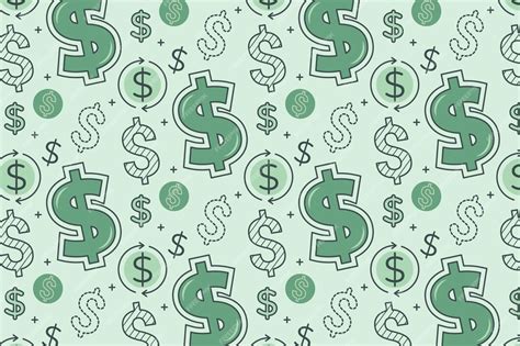 Premium Vector Hand Drawn Dollar Sign Pattern Background