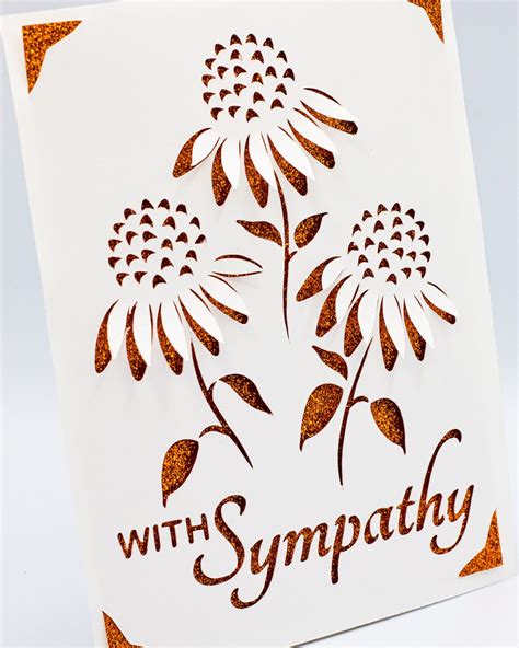 Sympathy Card SVG Bereavement Condolence Mourning Cut File Etsy