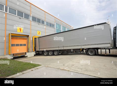 Loading Lorry Trailer At Warehouse Dock Stock Photo Alamy