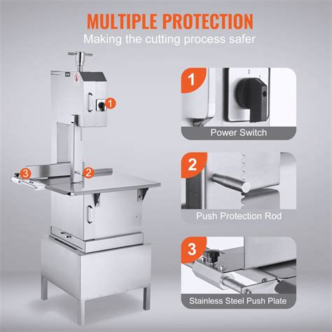 Vevor Commercial Electric Meat Bandsaw 2200w Stainless Steel Vertical