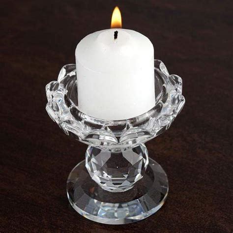 Clear 25 Tall Crystal Candle And Taper Holder Pedestal Balsa Circle Llc