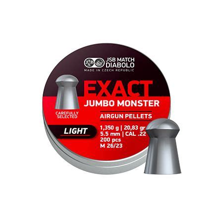 Sharp Edge JSB Exact Jumbo Monster Light Pellets 22 5 52 Mm 200