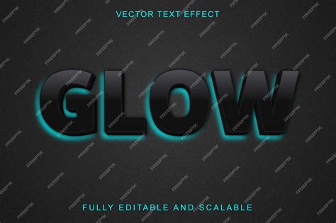 Premium Vector Glow 3d Text Effect