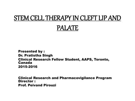 Stem Cell Therapy In Cleft Lip And Palate Ppt