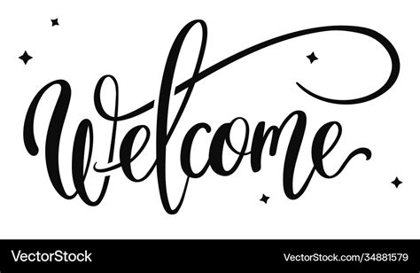 Hand Lettering Welcome Vector Images Over 6800