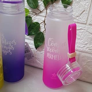 Garrafa Squeeze De Plastico Resistente Para Agua Frases Motivacionais