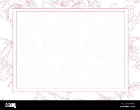 The Pastel Pink Flower Wedding Invitation Card Template Background With