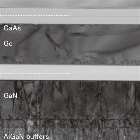 The Cross Sectional Tem Image Shows The Soigaasgegansi Substrate