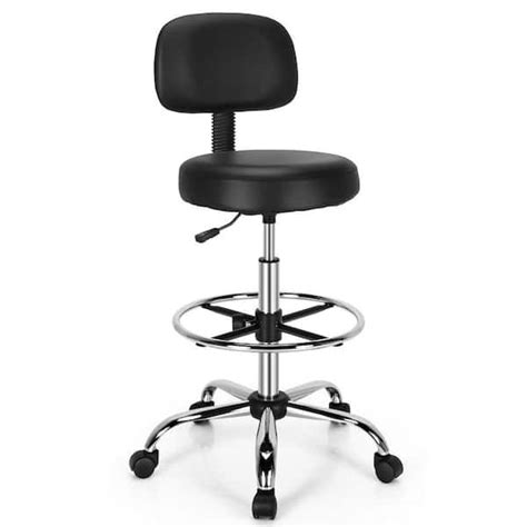 Gymax Swivel Drafting Chair Tall Office Chair With Adjustable Backrest