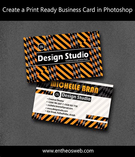 Learn How To Create A Print Ready Business Card In Photoshop Entheosweb