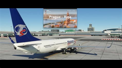 MSFS Prague Riga Shuttle Event LKPR EVRA PMDG 737 900ER