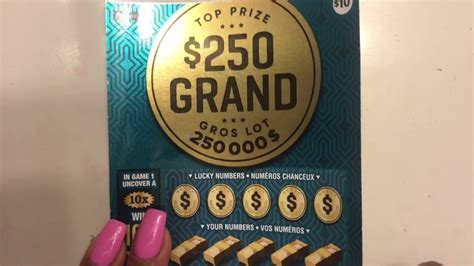 250 Grand Olg Scratch Ticket Ontario Lottery And Gaming Youtube