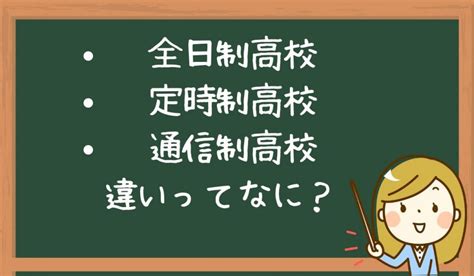 全日制高校と定時制高校・通信制高校の違いって結局なに？ みつばろぐ