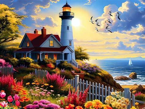 Solve Seaside Painting Desktopnexus Jigsaw Puzzle Online With