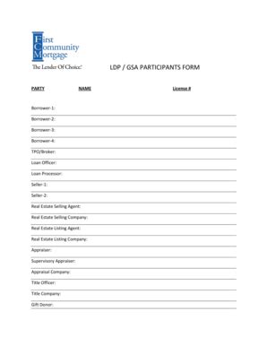 Ldp Gsa Form Fill Online Printable Fillable Blank Pdffiller