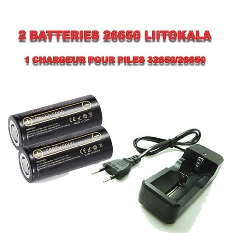 Cbox Pack De Piles Batteries Rechargeables Liitokala Mah