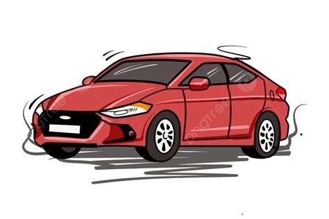 Gambar Ilustrasi Mobil Sedan Merah Keren Mobil Merah Mengangkut Mobil Png Transparan Clipart