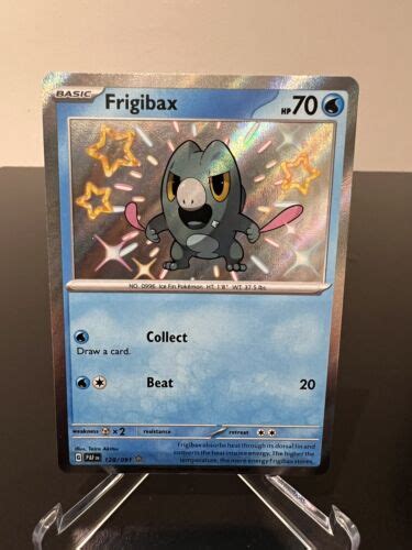 Pokémon Frigibax 128 091 Holo Shiny Rare Paldean Fates No 2 of 2 Cards