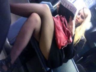 No Skirt Blonde And Short Coat In Subway Hotntubes