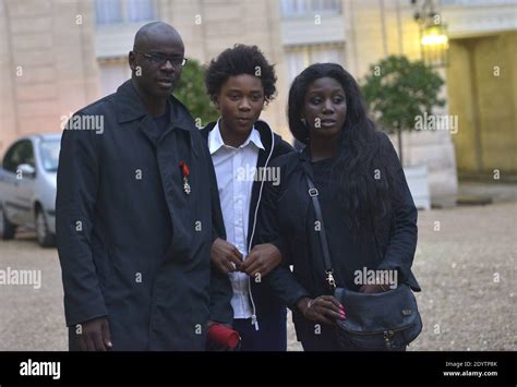 Former football player Lilian Thuram poses with his children after ...