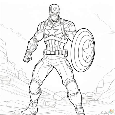 Explore Captain America Coloring Pages Printable Fun