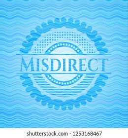 Misdirect Water Wave Representation Emblem Background Stock Vector