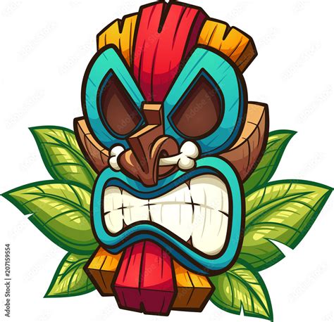 Tiki Cartoon Clip Art