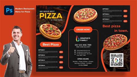 Food Menu Design Pizza Restaurant Menu Template In Photoshop