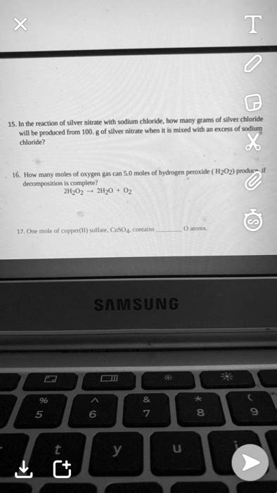 Solved T The Reaction Of Silver Nitrate With Sodlum Chloride How Man