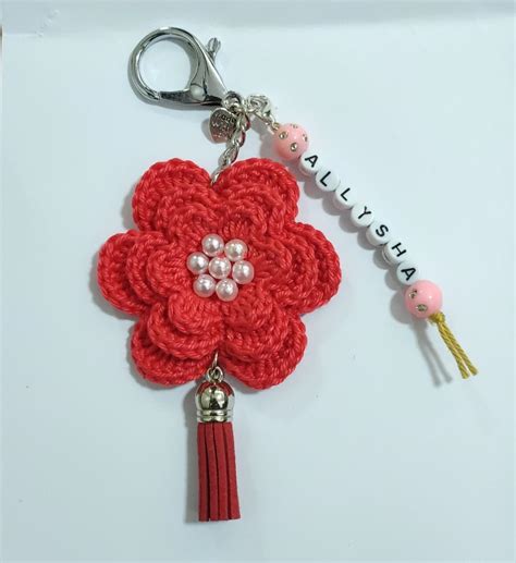 Crochet Flower Keyring | Best Flower Site