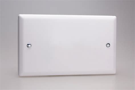 Varilight Classic Chalk White Double Blank Plate Switch Socket And