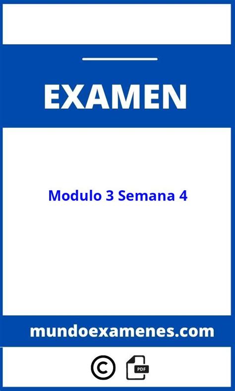 Autoevaluacion Modulo Semana