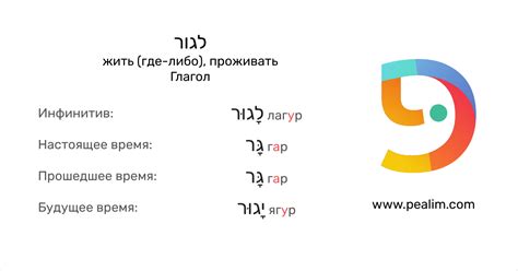 לגור – жить (где-либо), проживать – Таблицы спряжения на иврите