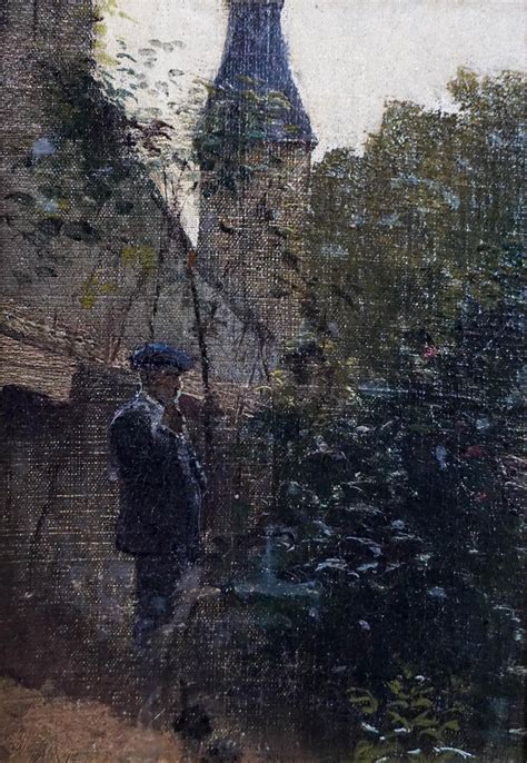 Giuseppe De Nittis Figure In A Garden Courtyard Mutualart