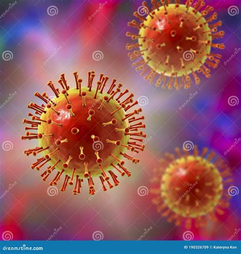 Human pathogenic viruses stock illustration. Illustration of microscope ...