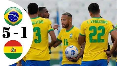 Brazil Vs Bolivia All Goals Highlights Neymar Youtube