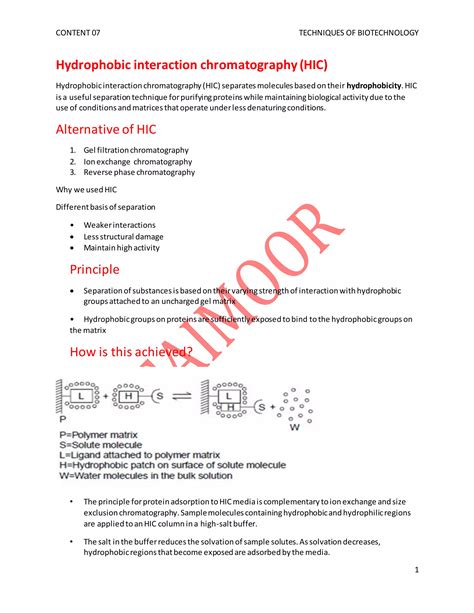 Hydrophobic Interaction Chromatography Pdf