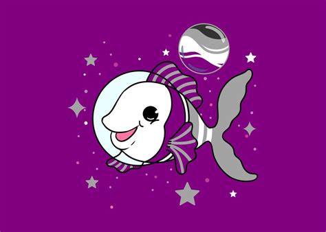 Fish Space Asexual Pride Poster By Queerappear Displate