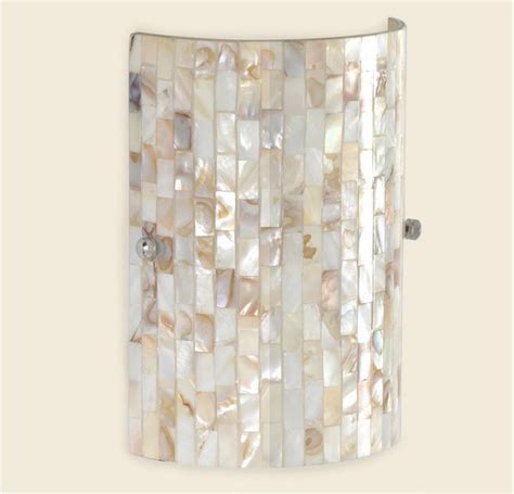 Capiz Shell Wall Sconces Swl 004 Shell Wall Light Rounded Natural