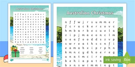 Christmas In Australia Word Search Teacher Made Twinkl