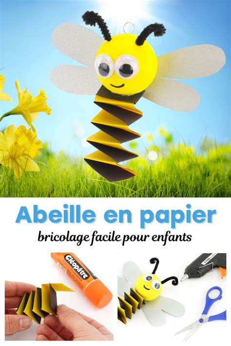 Maëlle la petite abeille en papier Tutos Animaux 10 Doigts