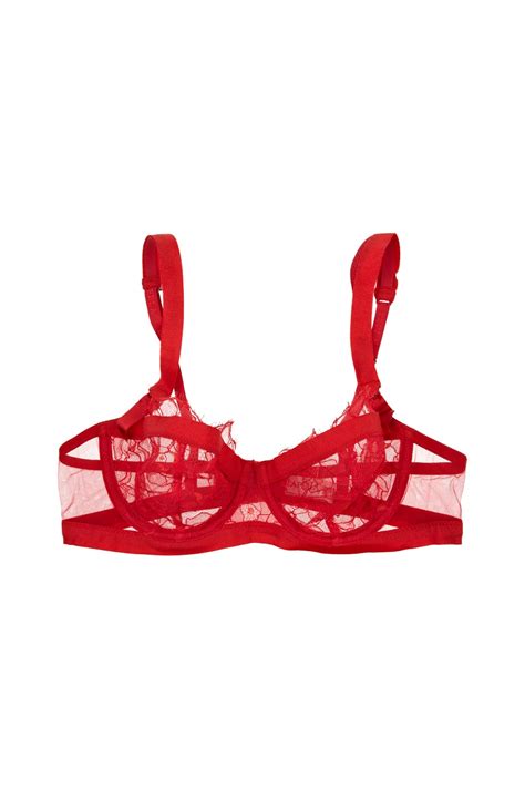 La Perla Must Ingenue Lace Balconette Bra In Red Lyst