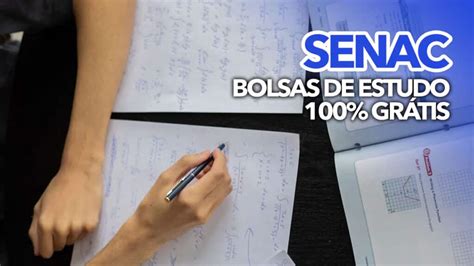 Bolsas de estudo 100 grátis SENAC Oportunidade de aprendizagem na