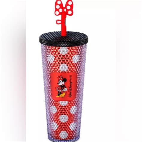 Disney Kitchen Disneys Minnie Mouse Starbucks Tumbler With Straw