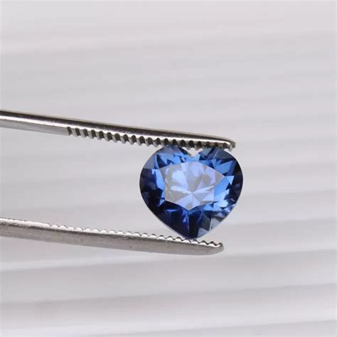 NATURAL ZAFIRO AZUL Diamante Corte 5 20CT Forma Corazón Certificado