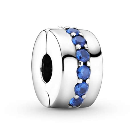 Pandora Blue Sparkle Crystal Clip Charm