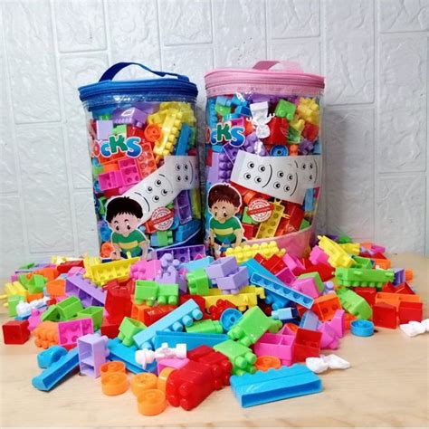 Jual Mainan Block Anak Murah Balok Susun Edukasi Isi 270 Pcs Mainan