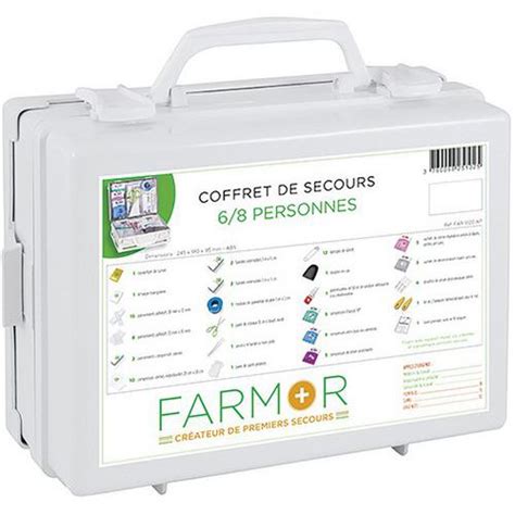 Coffret De Secours Personnes Farmor Manutan Fr